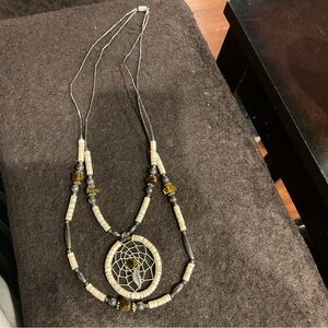 Dream Catcher Necklace Tiger Eye Stones Native American